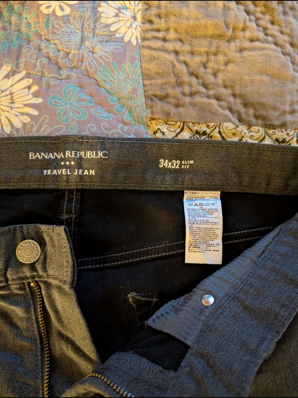 Banana Republic Slim Travel Jeans — Black